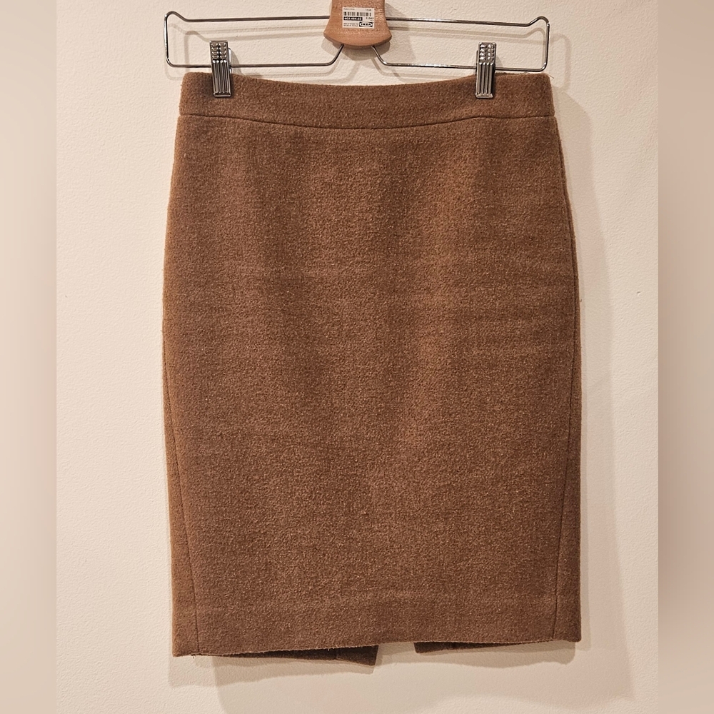 Wool midi skirt